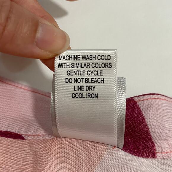 Natori Womens Floral Kimono Dress M Pink Wide Sleeve Pockets Artsy Resort - Picture 15 of 15